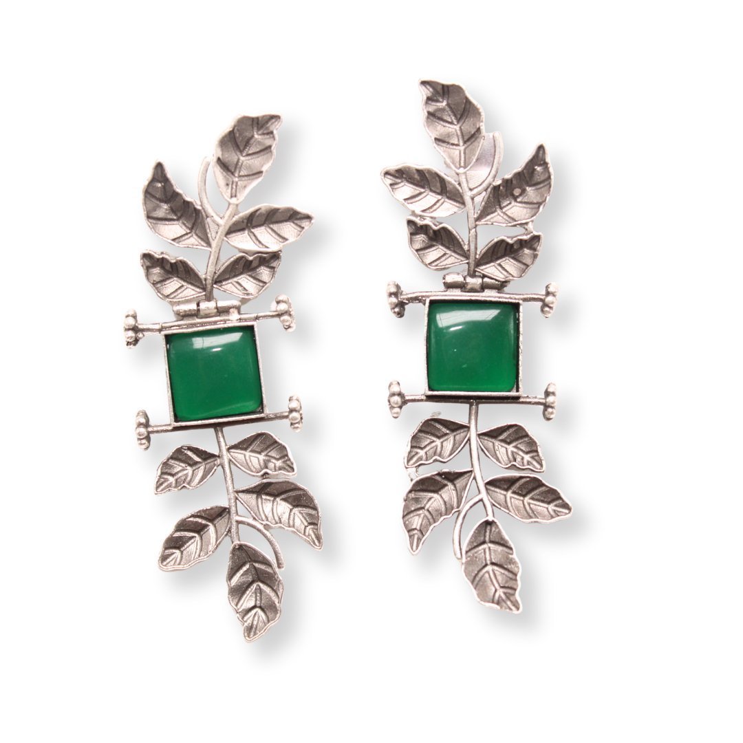 CREEPER LEAVES EARRINGS-GREEN