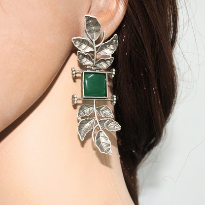 CREEPER LEAVES EARRINGS-GREEN