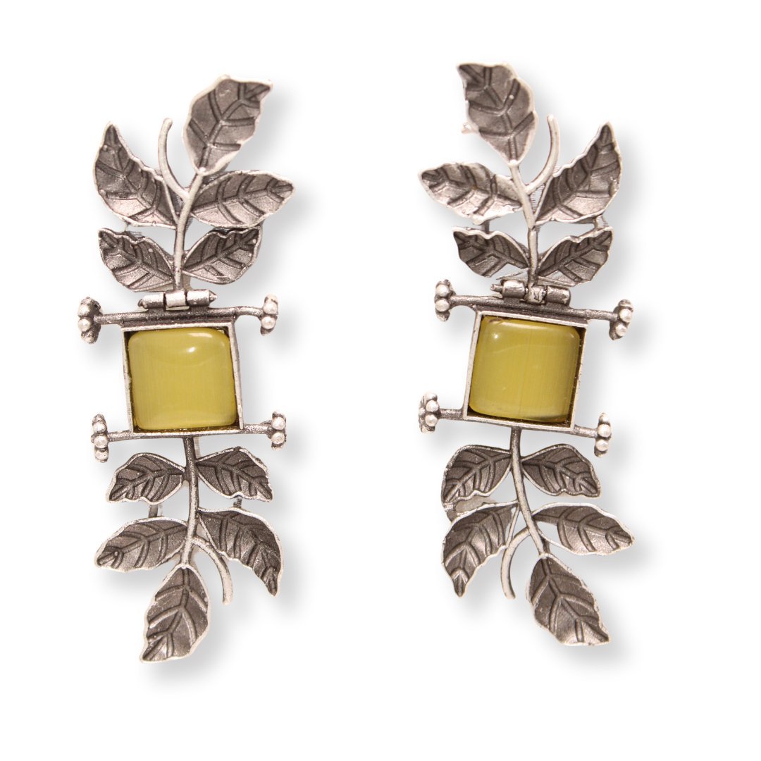 CREEPER LEAVES EARRINGS-YELLOW