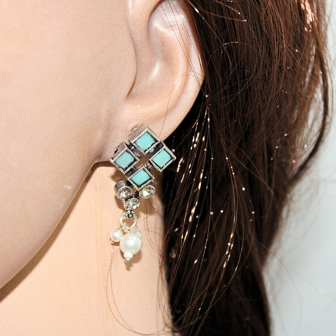CRYSTAL NECKLACE SET-TURQUOISE
