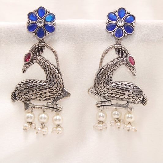 DEER PATTERN DANGLER - BLUE