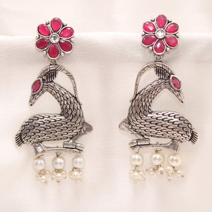 DEER PATTERN DANGLER - MAROON