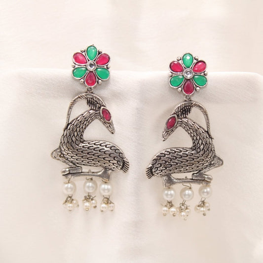 DEER PATTERN DANGLER - MAROON&GREEN