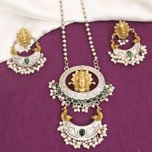 DEVI DUAL - TONE PENDANT SET
