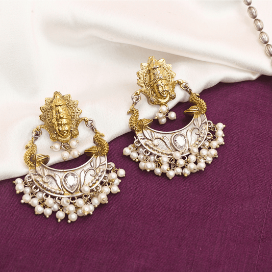 DEVI DUAL - TONE PENDANT SET - KUNDAN