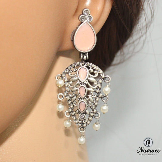 DUAL DROP DANGLER-PEACH