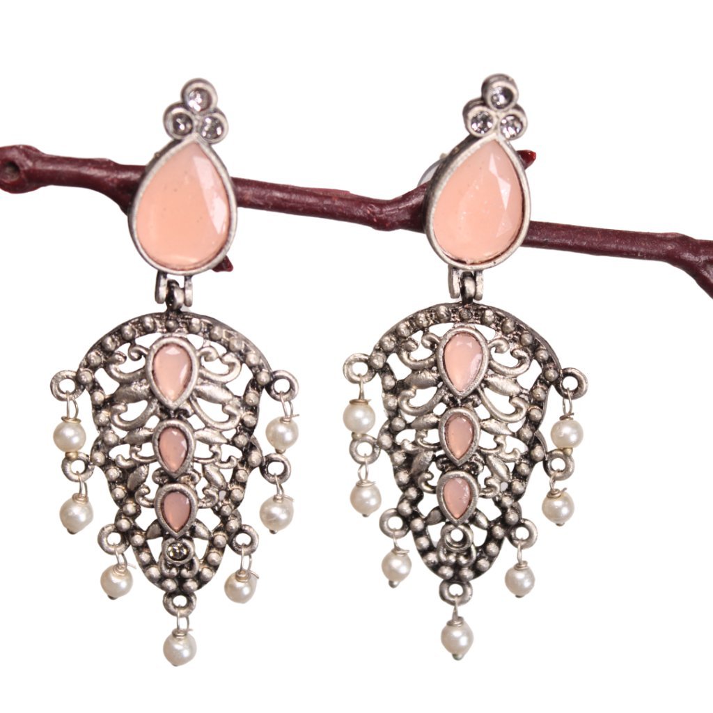 DUAL DROP DANGLER-PEACH