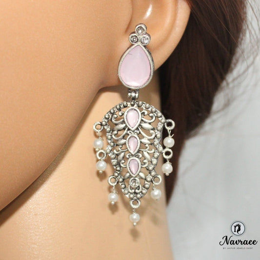 DUAL DROP DANGLER-PINK