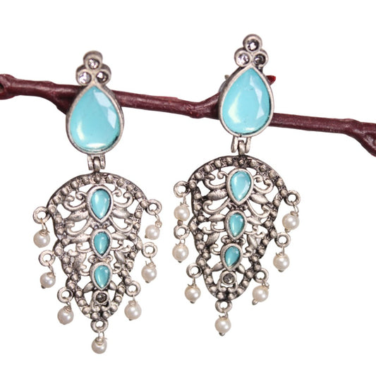 DUAL DROP DANGLER - SKY BLUE