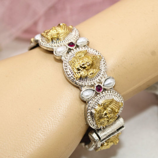 DUAL-TONE DEVI KADA -RED & WHITE