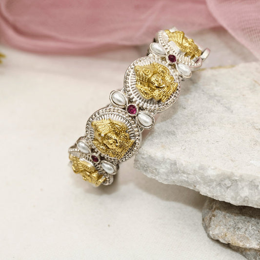 DUAL-TONE DEVI KADA -RED & WHITE