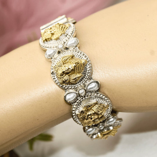 DUAL-TONE DEVI KADA -WHITE