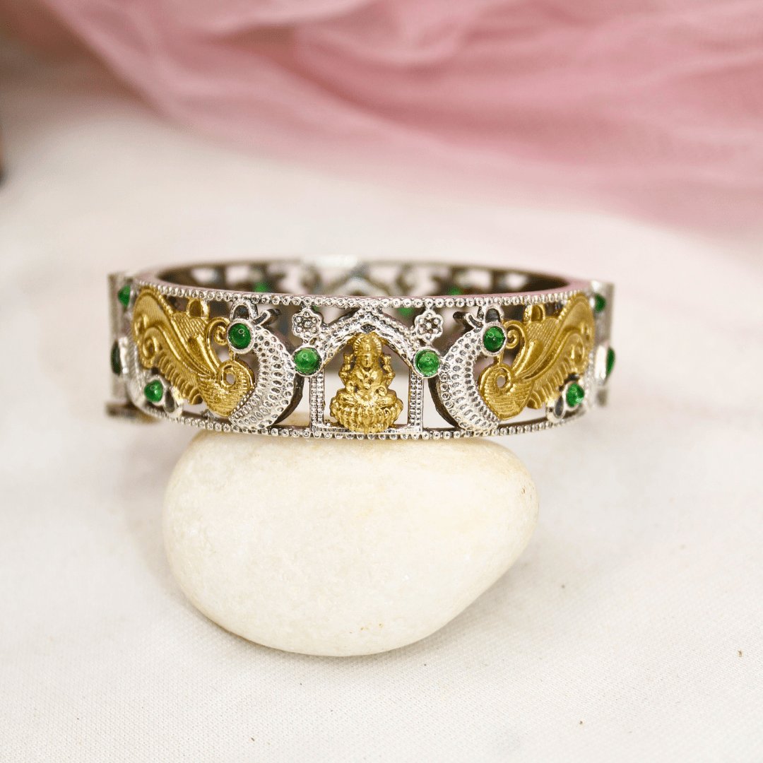 DUAL-TONE LAXMI MOR KADA-GREEN
