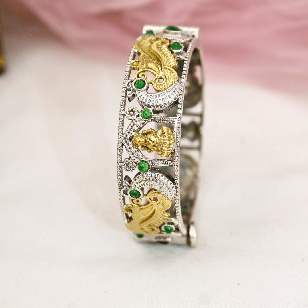 DUAL-TONE LAXMI MOR KADA-GREEN