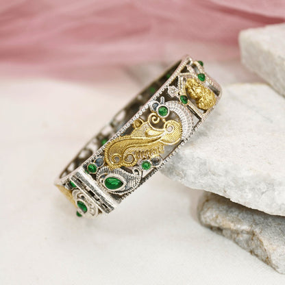 DUAL-TONE LAXMI MOR KADA-GREEN