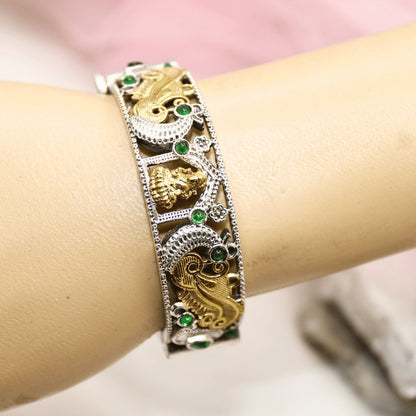 DUAL-TONE LAXMI MOR KADA-GREEN