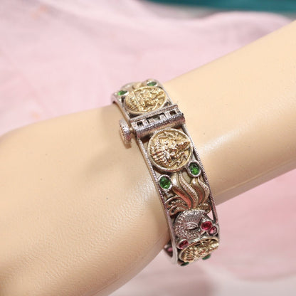 DUAL - TONE LAXMI MOR KADA - MAROON & GREEN