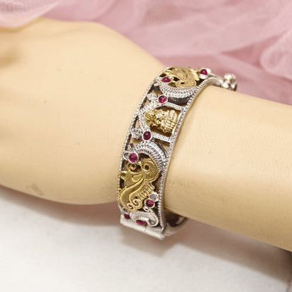 DUAL-TONE LAXMI MOR KADA-RED