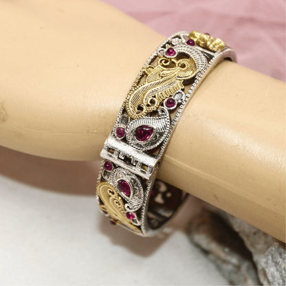 DUAL-TONE LAXMI MOR KADA-RED