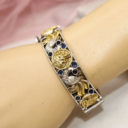 DUAL-TONE ROUND LAXMI  MOR KADA-BLUE