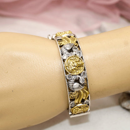 DUAL-TONE ROUND LAXMI  MOR KADA-TRANSPARENT