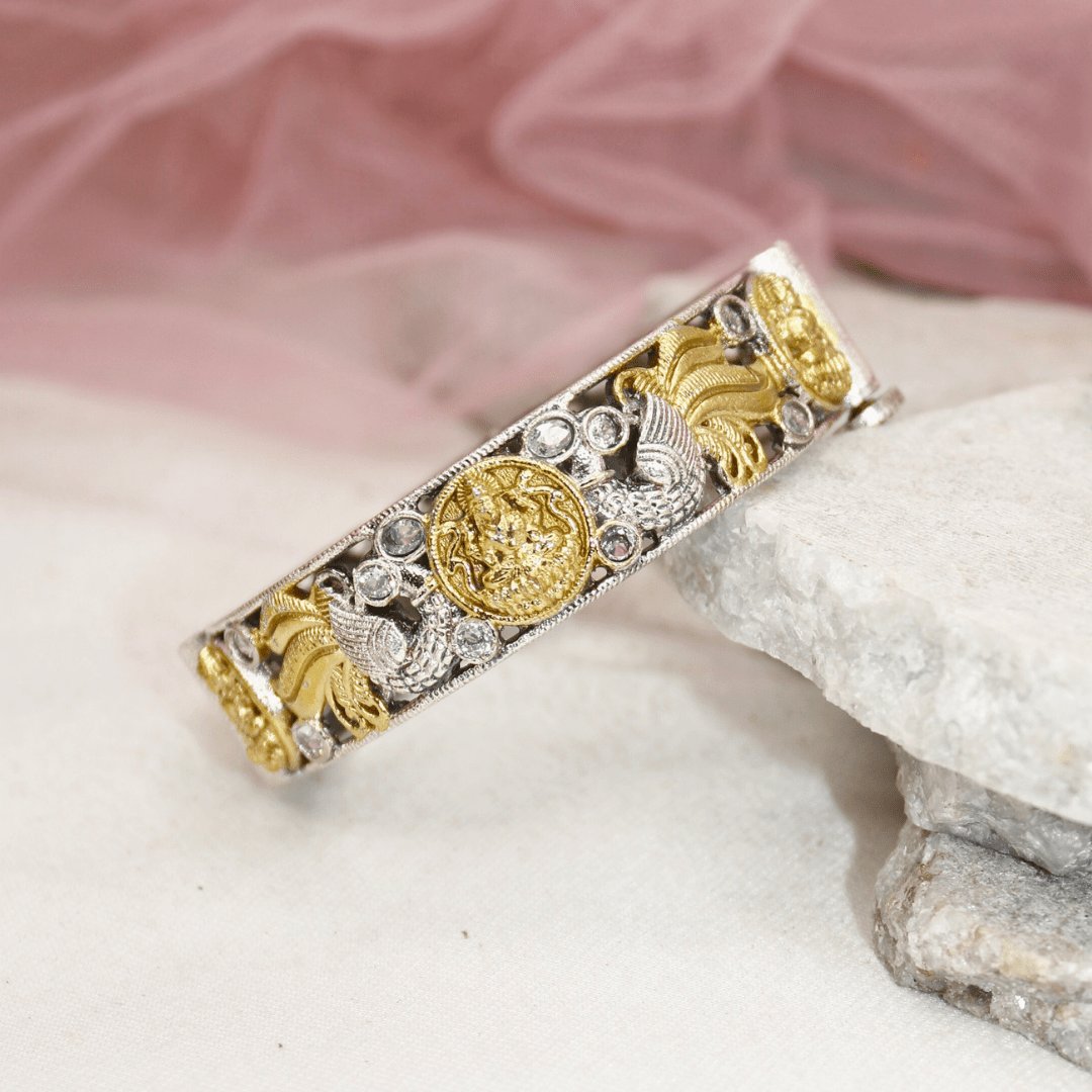 DUAL-TONE ROUND LAXMI  MOR KADA-TRANSPARENT