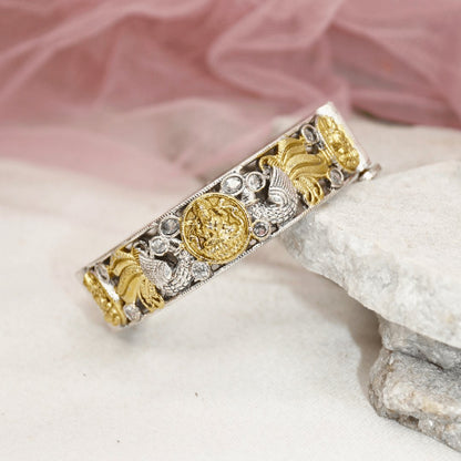 DUAL-TONE ROUND LAXMI  MOR KADA-TRANSPARENT