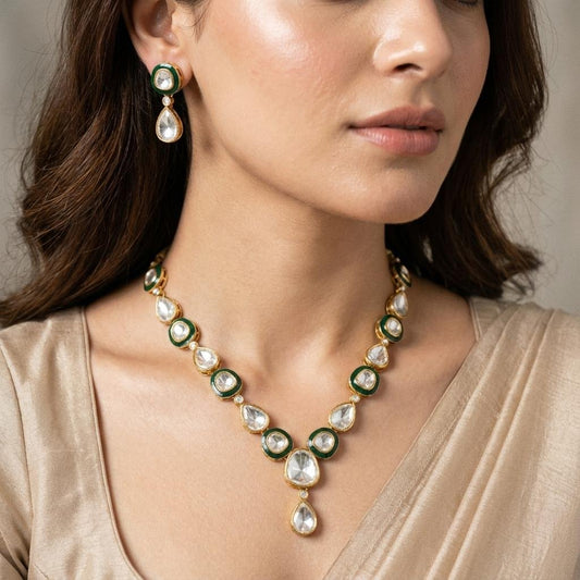 Elegant Polki Necklace Set