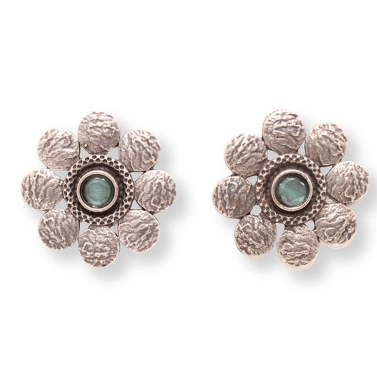ENBOSS CRUSH FLOWER STUD-MINT