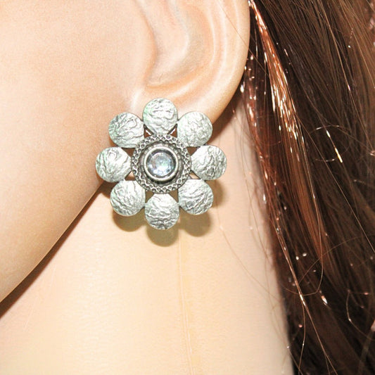 ENBOSS CRUSH FLOWER STUD - TRANSPARENT