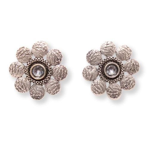 ENBOSS CRUSH FLOWER STUD - TRANSPARENT