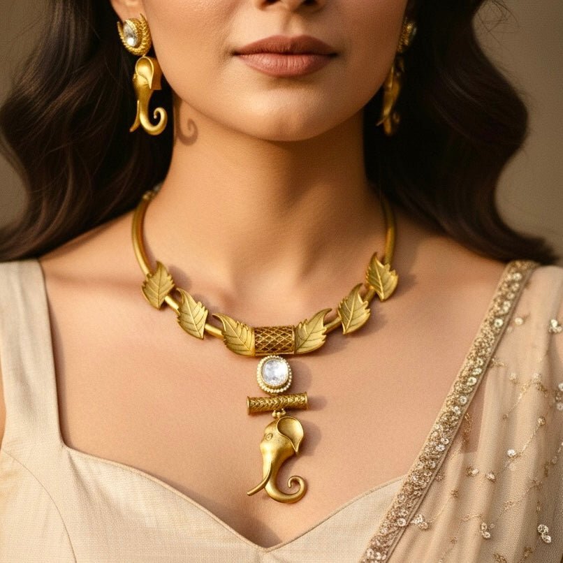 GANPATI GANESHA POLKI NECKLACE