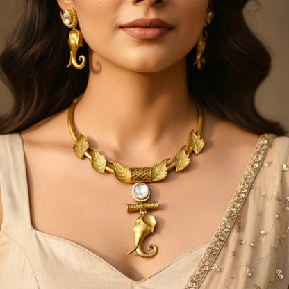 GANPATI GANESHA POLKI NECKLACE