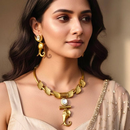 GANPATI GANESHA POLKI NECKLACE