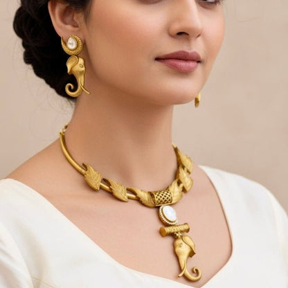 GANPATI GANESHA POLKI NECKLACE