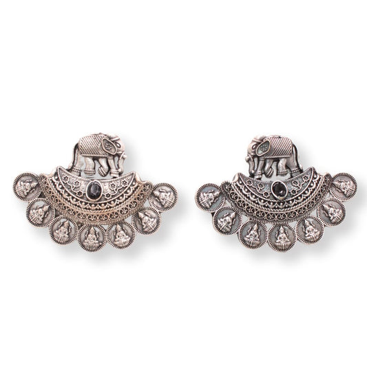 HAATHI LAKSMI PAIR STUD - BLACK