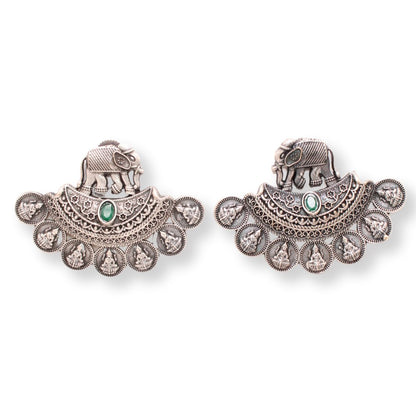 HAATHI LAKSMI PAIR STUD - GREEN