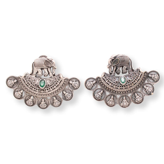 HAATHI LAKSMI PAIR STUD - GREEN