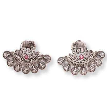 HAATHI LAKSMI PAIR STUD - RED