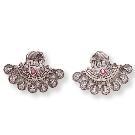 HAATHI LAKSMI PAIR STUD - RED
