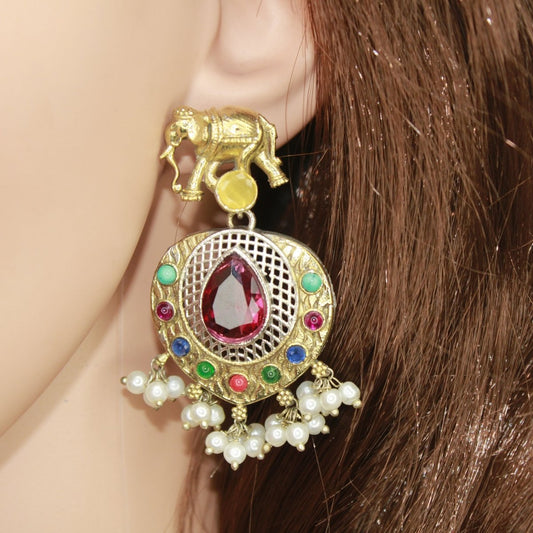 HAATHI PAIR DUAL TONE LONG HAAR - NAVRATNA