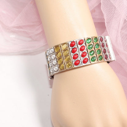 KALA DUAL - TONE MONALISA STONE KADA - NAVRATAN - MULTICOLOUR