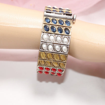 KALA DUAL-TONE MONALISA STONE KADA-NAVRATAN-MULTICOLOUR