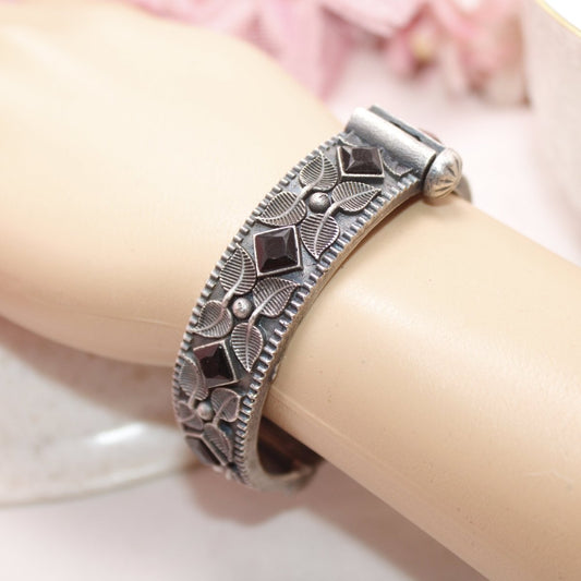 KALI - OXIDISED SILVER LOOK ALIKE KADA - BLACK