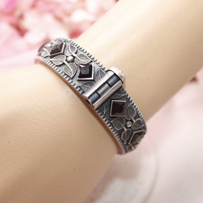 KALI - OXIDISED SILVER LOOK ALIKE KADA - BLACK