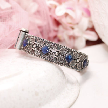 KALI - OXIDISED SILVER LOOK ALIKE KADA - BLUE