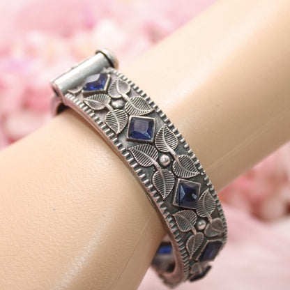 KALI - OXIDISED SILVER LOOK ALIKE KADA - BLUE