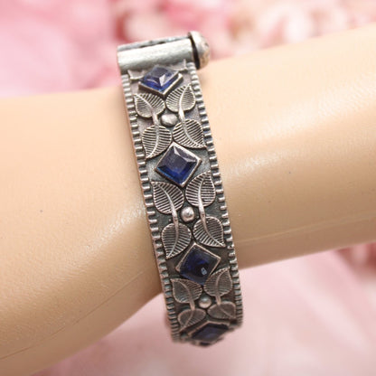 KALI - OXIDISED SILVER LOOK ALIKE KADA - BLUE