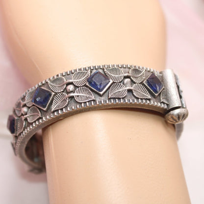 KALI - OXIDISED SILVER LOOK ALIKE KADA - BLUE