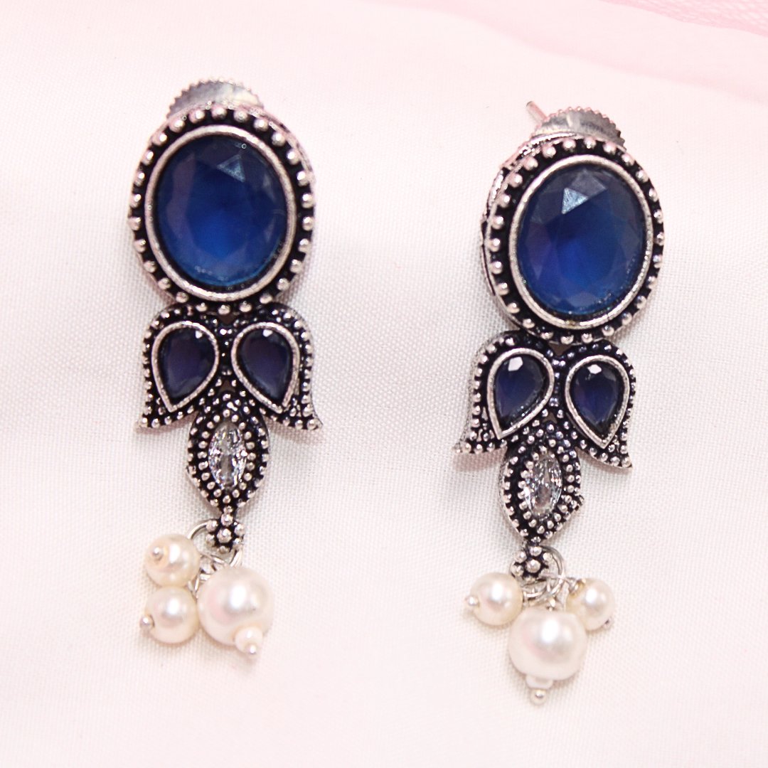 KALKI CRYSTAL NECKLACE SET - BLUE
